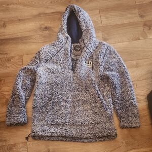 Cozy Gray Sherpa Hoodie